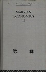 Cover of: Marxian Economics II by J. Lesourne