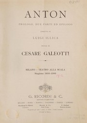 Cover of: Anton by Luigi Illica