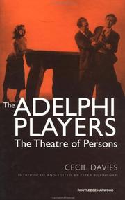 Cover of: The Adelphi Players: the theatre of persons