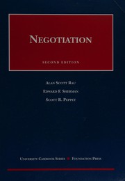 Cover of: Negotiation (University Casebook) by Alan Scott Rau, Edward F. Sherman