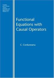 Cover of: Functional equations with causal operators