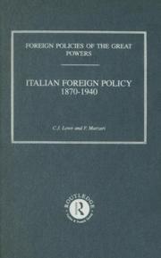 Cover of: Italian Foreign Policy 1870-1940 by C.j. Lowe