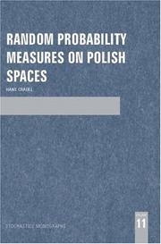 Cover of: Random Probability Measures on Polish Spaces (Stochastics Monographs) by Hans Crauel