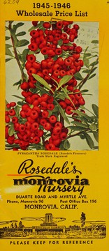 Cover of: 1945-46 wholesale price list by Monrovia Nursery Co