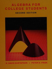 Cover of: Algebra for college students by R. David Gustafson