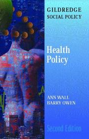Cover of: Health Policy (The Guildredge Social Policy Series)