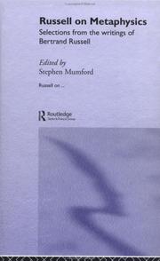 Cover of: Russell on metaphysics by Bertrand Russell