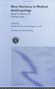 Cover of: New Horizons in Medical Anthropology by Mark Nichter