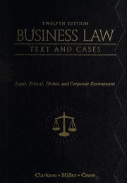 Cover of: Business law by Kenneth W. Clarkson