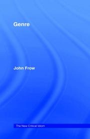 Cover of: Genre by John Frow