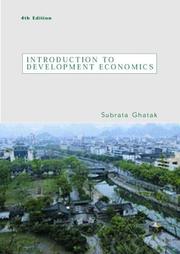 Cover of: Introduction to development economics by Subrata Ghatak