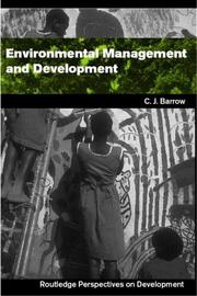 Cover of: Environmental management and development