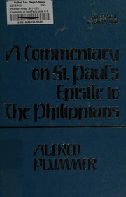 Cover of: A commentary on St. Paul's Epistle to the Philippians