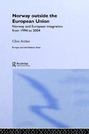 Cover of: Norway outside the European Union by Clive Archer