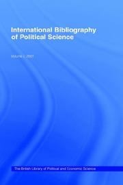 Cover of: International Bibliography of Political Science: International Bibliography of Social Sciences 2001 (International Bibliography of Political Science (Ibss: Political Science))