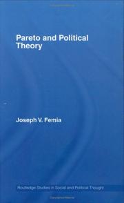 Cover of: Pareto and Political Theory