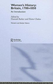 Cover of: Women's history by edited by Hannah Barker and Elaine Chalus.