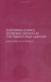 Cover of: Sustaining China's economic growth in the twenty-first century
