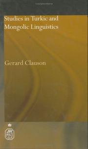 Studies in Turkic and Mongolic Linguistics by Gerard Clauson