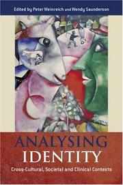 Cover of: Analysing identity: cross-cultural, societal, and clinical contexts