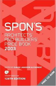 Cover of: Spon's Architects and Builders' Price Book 2003