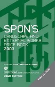 Cover of: Spon's Landscape & External Works Price Book 2003 (Spon's Pricebooks) by Davis Langdon &