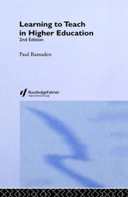 Cover of: Learning to teach in higher education | Paul Ramsden
