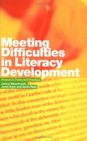 Cover of: Meeting difficulties in literacy development: research, policy, and practice