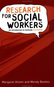 Cover of: Research for social workers by Margaret Alston