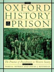 Cover of: The Oxford history of the prison by edited by Norval Morris and David J. Rothman.
