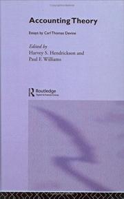 Cover of: Accounting Theory by Paul Williams