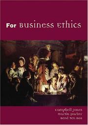 Cover of: For business ethics by Campbell Jones
