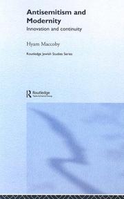 Cover of: Antisemitism and modernity by Hyam Maccoby