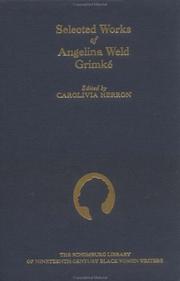 Cover of Selected works of Angelina Weld Grimké
