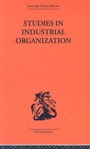 Cover of: Studies in Industrial Organization by H. A. Silverman