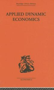 Cover of: Applied Dynamic Economics