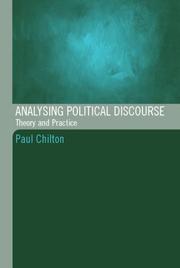 Cover of: Analysing Political Discourse: Theory and Practice