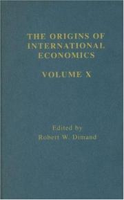 Cover of: Developments in International Trade Theory: The Origins of International Economics