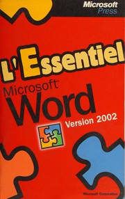 Cover of: L'Essentiel Microsoft Word Version 2002 by Microsoft Corporation