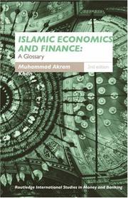 Cover of: Islamic economics and finance: a glossary