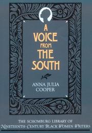 Cover of: A Voice From the South (Schomburg Library of 19th Century Black Women Writers) by Anna J. Cooper