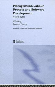 Cover of: Management, labour process and software development: reality bytes