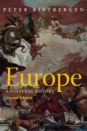 Cover of: Europe: a cultural history