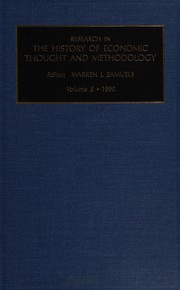 Cover of: Research in the History of Economic Thought and Methodology: A Research Annual (Research in the History of Economic Thought and Methodology)