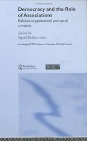 Democracy and the role of associations by Sigrid Rossteutscher