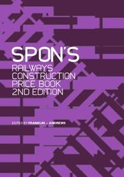 Cover of: Spon's Railways Construction Price Book, 2nd Edition (Spon's Price Books) by Franklin and An