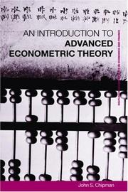 Cover of: An Introduction to Advanced Econometric Theory by John Chipman, John S. Chipman