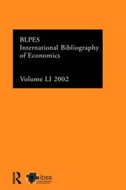 Cover of: International Bibliography of Economics Volume 51: International Bibliography of the Social Sciences 2002 (International Bibliography of Economics (Ibss: Economics))
