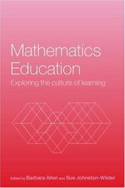 Cover of: Mathematics Education: Exploring the Culture of Learning (Researching Mathematics Learning)