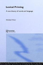 Cover of: Lexical priming by Michael Hoey